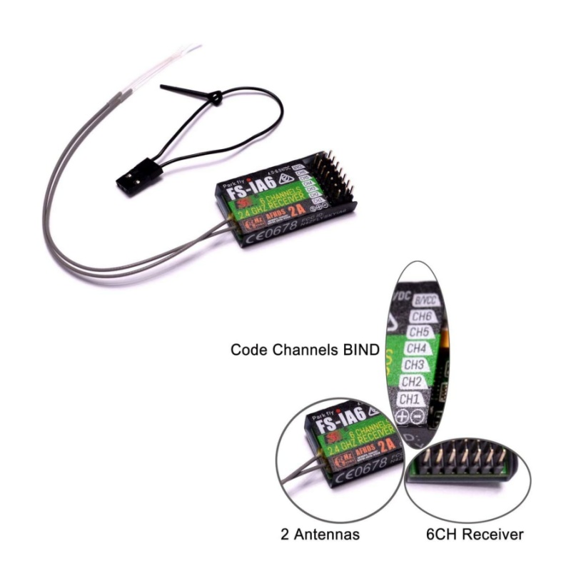 Fpv Drone Battery - Flysky FS-IA6 Ontvanger 6CH Dubbele Antenne