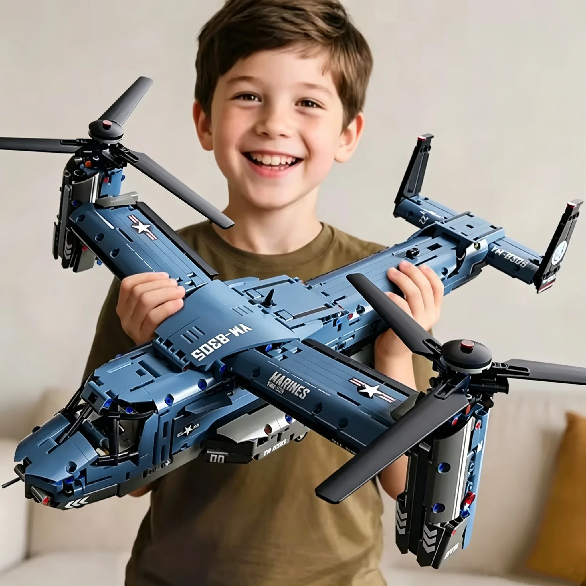 Jjrc Drone X12 - Militaire V-22 Osprey Tiltrotor Bouwstenenset Grote
